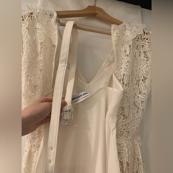 SELF PORTRAIT CREAM COLLAR MINI DRESS - Picture 6 of 12